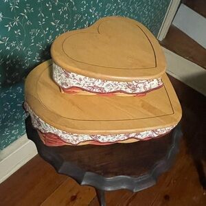 Longaberger Love Treasures Sweetheart Love Letters Heart Combo Baskets